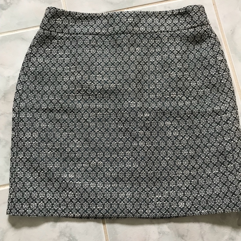 Ann Taylor Loft Navy/Cream printed skirt. Sz. 2P